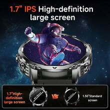 GAWSUG 1400mAh Rugged Smart Watch Military Tactical IPX8 Waterproof Bluetooth Call Flashlight Fitness Tracker Men Women Gift - View 5