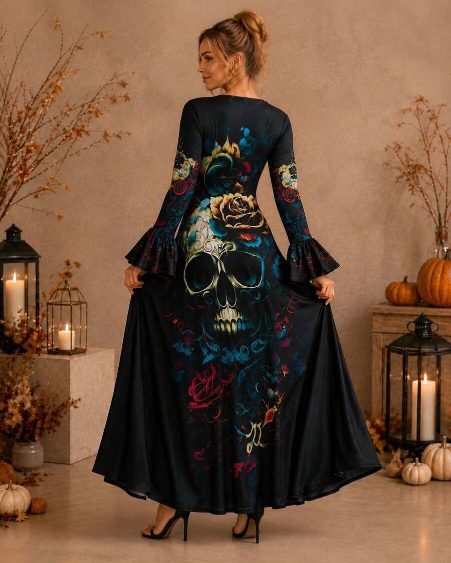 Women Maxi Dresses - Teal Blue - View 1