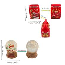Winter Christmas Theme Miniature Decor, Mini Christmas Reindeer Crystal Ball + Mini Gift Box Resin Ornament, Suitable For Micro Scene Arrangement, Home Decor, Car Interior, Party Decoration, As A Small Gift - Christmas - View 7