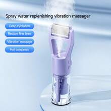 TOUCHBeauty 2-In-1 Portable Nano Facial Mist Sprayer With Vibration Massage, Constant Temperature Hot Compress Hydration Skincare Device, Built-In 1200mAh Rechargeable Facial Moisturizing Beauty Instrument, Suitable For Home And Travel Facial Care - 1 Pc - View 8