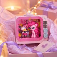 MINISO My Little Pony Retro TV Scene Ornament, 1 Random Design, Music Theme Character Decor For Desk Shelf, Birthday Christmas Gift - Random One - View 8