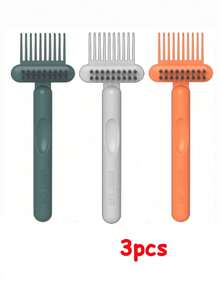 3/2/1pc Set Hair Comb Cleaning Brush, 2-In-1 Comb Cleaning Tool, Hair Comb Cleaner, Mini Hair Comb Cleaning Rake, Efficient Hair Comb Cleaner, Compact And Portable, Suitable For Travel, Unisex, Home Travel Salon Use, Effectively Removes Hair And Dust, Hair Styling Tool - Multicolor - View 11