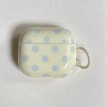 Korean Minimalist Dual-Color Polka Dot With Ring Earphone Case Compatible With AirPods Case 2/3/4/Pro/Pro2/Pro3, Shockproof Earphone Case, Gift, Fashion Accessory, Combining Aesthetics And Practicality - Mixed Colors - View 12