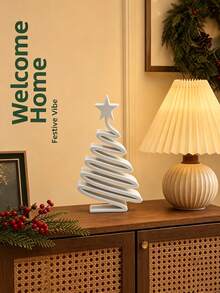 Minimalist Modern Small Christmas Tree Tabletop Decor - Elegant Compact Xmas Tree Ornament With Branches & Suitable For Living Room, Dining Table, Hallway, Cabinet - Lightweight Plastic Holiday Decoration For Small Spaces, Year-Round Use - Multicolor - View 8