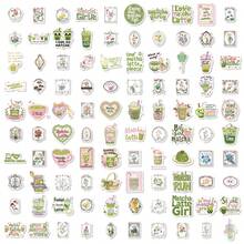 50/100/250pcs Matcha Girl Sticker Pack, Matcha Stickers, Aesthetic Stickers, Kindle Accessories, Pencil Case Stickers, Suitable For Journals, Laptops, Notebooks, Phone Cases, Home Decor, Back To School Room Decoration, School Supplies - 7*6*1 - View 9