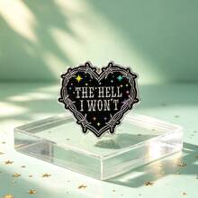"THE HELL I WON'T" Lustige Zitat Anstecknadel Emaille-Pins und Broschen Abzeichen-Pins für Rucksäcke Taschen Rucksack coole Dekoration Freund für Geschenke - Verschiedenfarbig - Übersicht 6