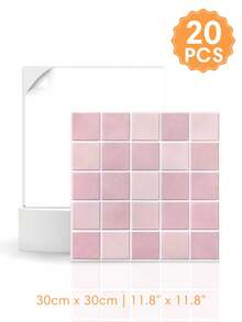 1/10/20pcs 3D Small Square Mosaic Self-Adhesive Wall Tile Stickers, 25-Grid Tile Decals, Self-Adhesive Wall Stickers For Kitchen And Bathroom - Wall Stickers - View 22