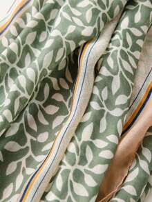 1pc Fashion Printed Headscarf, Women's Headscarf, Vacation Outfit, Autumn Decoration, Hair Accessory, Suitable For Festivals And Daily Wear - Mint Green - View 4