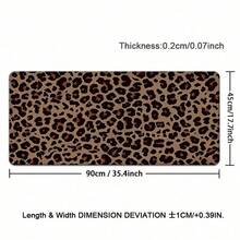 1PC Leopard Pattern Leather Desk Pad Modern Art Large Mouse Pad Desk Accessories Fine Short Plush Base With Non-Slip Keyboard Pad For Office Home Computer As Gifts For Men Women Friends Back To School - View 10
