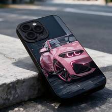 Fashion Racing Style Phone Case Cool Pink Sports Car - Pink - View 3