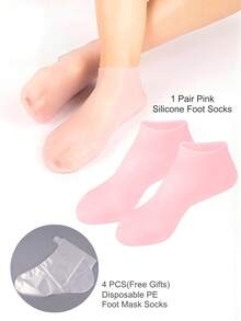 Silicone Moisturizing Foot Socks, Effective Foot Care, Prevent Heel Cracking, Remove Dead Skin, Elastic Foot Socks, All-Day Hydration, Prevent Dryness, Odorless, Easy To Put On And Take Off, Soft And Comfortable Material - Multicolor - View 20