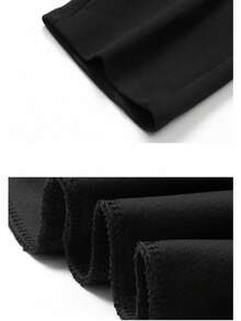 Women's Casual Minimalist Drawstring Waist Pocket Sweatpants Black - Black - View 9