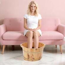 For Foot Bath Wooden Foot Soak Basin Foot Bath Bucket Bucket - Multicolor - View 1
