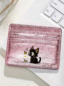 Credit Card Holder Small Wallet Women, Black Cat Leave,Coin Wallet Portable Card ID Card,Slim Pocket,Large Capacity,Birthday, Anniversary, Couples - Multicolor - View 17
