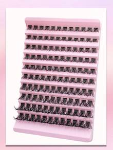 120Pcs D Curl Cluster Lashes Fluffy Wispy Natural Look Lashes,DIY Eyelashes,For Beginners Easy To Use Salon-Quality Long-Lasting False Eyelash - D - View 6