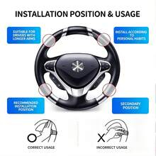 Car Steering Wheel Spinner Knob, Metal Bearing Assist Ball For All Vehicles, Makes Driving Easier & More Comfortable - A - View 5
