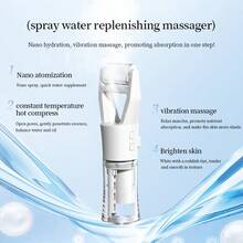 TOUCHBeauty 2-In-1 Portable Nano Facial Mist Sprayer With Vibration Massage, Constant Temperature Hot Compress Hydration Skincare Device, Built-In 1200mAh Rechargeable Facial Moisturizing Beauty Instrument, Suitable For Home And Travel Facial Care - 1 Pc - View 5