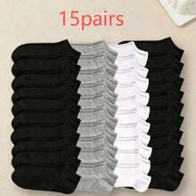 40 Pairs Unisex Couple Sports Socks, Invisible Boat Socks, Spring/Summer Holiday Gift. (1/5/10/15/30/40 Pairs), All Day Comfort - Black and White - View 14
