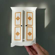 Creative 3D Printed Miniature Victorian Style Dollhouse Home Decor Wardrobe Cabinet Ornament - Wardrobe - View 3