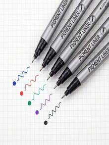 10pcs Waterproof Fine Tip Pens - 5 Colors, Lightweight Drawing Pens With Waterproof Ink Design, Suitable For Line Art, Sketching, Journaling, Dotting, Comic Creation - Ideal Choice For Artists, Students And Office Use - Waterproof Fine-tip Liner Pen - View 4