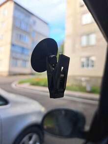 2/4pcs Car Suction Cup Clips - Strong Adhesive Car Window And Windshield Holder, Suitable For Sun Visor, Receipts - Durable Plastic Residue-Free Removable Holder (Black), Car Clips - Multi-functional Suction Cup - View 8
