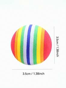 Cute Fruity Style,Long Hanging Strip Shape, Multicolor Fruit Pom-Pom With Built-In Bell, Hanging & Ground Interactive Entertainment, Daily Indoor Play For Kitten Adult Cats, Living Room Bedroom Cat Corner, All Year Round Pet Entertainment - Multicolor - View 15