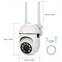 Home Wireless WiFi Security Camera 360° Panoramic View Remote Phone Control High Definition Night Vision 2.4G Smart Monitoring Camera Two-Way Audio Intercom Indoor Security Camera Motion Detection Alarm Home High Definition Night Vision Camera - White - View 10