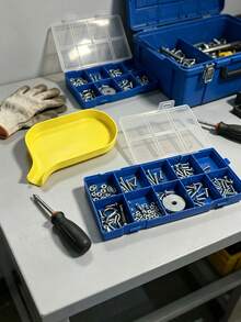 Tool Storage Funnel Tray, 5mm Raised Edge, Prevents Screws, Bolts, Beads And Small Parts From Spilling, Equipped With Fully Sealed Slide-In Plug, Precise Storage Of Small Parts, Keeps Workspace Clean And Efficient, Suitable For Handmade Crafts And Repair - Multicolor - View 5