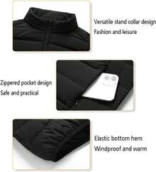 Men Thermal Underwear Vests - Apricot - View 3