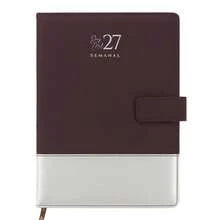 PromoClick Agenda Semanal  2027 De Poliuretano Con Calcomanías Separador Y Planificador Anual - Vino - Ver 1