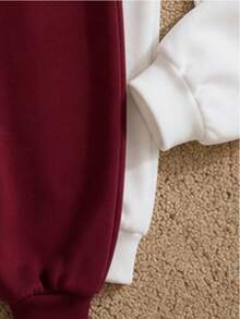 Women Sweatpants - Black, White, Wine - View 3