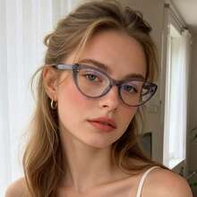 1pc Cat Eye Women's Street Style Fashion Glasses Casual Fashion Glasses Spring 2026 - Brown - View 1
