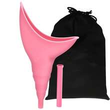 Corong Urinal Wanita Silikon yang Dapat Digunakan Kembali, Alat Buang Air Kecil Berdiri untuk Wanita, Pendamping Sempurna untuk Berkemah dan Perjalanan Luar Ruangan, Desain Lipat Ringkas, Mudah Dibersihkan - MultiWarna - View 1