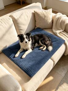 1pc Soft Corduroy Pet Cushion, Warm Sleeping Pad For Cats And Dogs, Non-Slip Indoor Window Sill Sofa Bed, Suitable For Large, Medium And Small Pets, Machine Washable - Multicolor - View 3