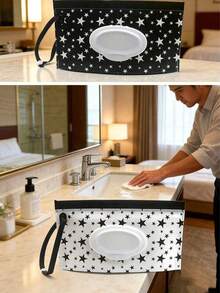 Portable Reusable Wet Wipes Storage Bag; Travel Wet Wipes Dispenser Box; Multi-Functional Storage Bag Suitable For Home, Kitchen And Outdoor; Essential Travel And Vacation Item; Summer Essential; Soft Texture; Home Decor; Halloween Supplies; College Dorm And Camping Essential. - Multicolor - View 5