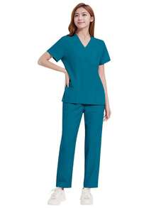 Men Scrub Sets - Royal Blue - View 4