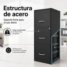 Filing Cabinets - Black - View 8