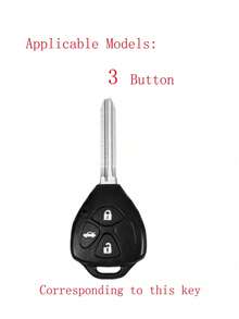 1pc Pink Silicone Car Key Cover Anti-Drop Compatible With Toyota Corolla - A - View 2