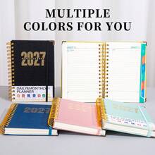 2027 Daily, Monthly, Yearly Planner Academic Agenda Organizer, Comes With 2 Pens, Spiral Bound Multi-Function Monthly Calendar, Suitable For Students, Office And Business Use, Perfect For Daily Planning, Enhancing Self-Discipline And Time Management, Premium Hardcover Agenda Notebook, Full Year Organizer With Calendar, Goal And Schedule Tracking For Business And Office Use - A5 - View 7