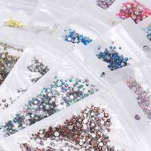 80+色銀底非熱黏水鑽 混合尺寸 SS3-SS20 1440顆 高品質手工婚紗配件及其他用途 - 銀底 混大小 - 查看 14