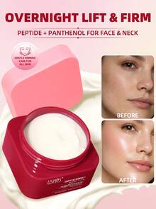 USHAS Overnight Lift & Firm Night Cream For Face And Neck, Peptide & Panthenol Anti‑Aging Moisturizer, Gentle Firming Repair Sleeping Cream, Hydrating Skin Care For All Skin Types Including Sensitive Skin, Necessary For Daily Night Skin Care - #Cream - View 1