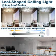 ACXIN LED Deckenleuchte Dimmbar mit Fernbedienung Schlafzimmer Lampe, 180W LED Deckenleuchte Wohnzimmer 2800K-6500K Deckenbeleuchtung Kronleuchter für Kinderzimmer Küche Hallway Esszimmer - 180W - Übersicht 6
