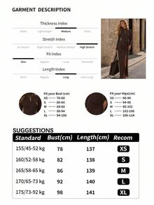 EARO Women's Autumn Long Sleeve Bodycon Dress, Elegant Stand Collar With Fashionable Pleated Slit Thigh Design, Suitable For Autumn/Winter Wear - Brown - View 9