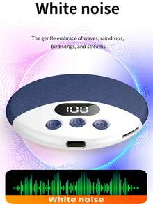 Compact Mini Wireless Pillow Speaker, 360° Surround Stereo Bluetooth 5.4 High-Fidelity Dynamic Sound Effects Wireless Music Player, Multiple White Noise Sound Effects Selectable - View 4