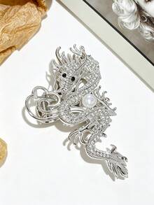 1件新款時尚水鑽龍形髮夾，髮夾髮箍配件，髮飾 - 彩色 - 查看 5