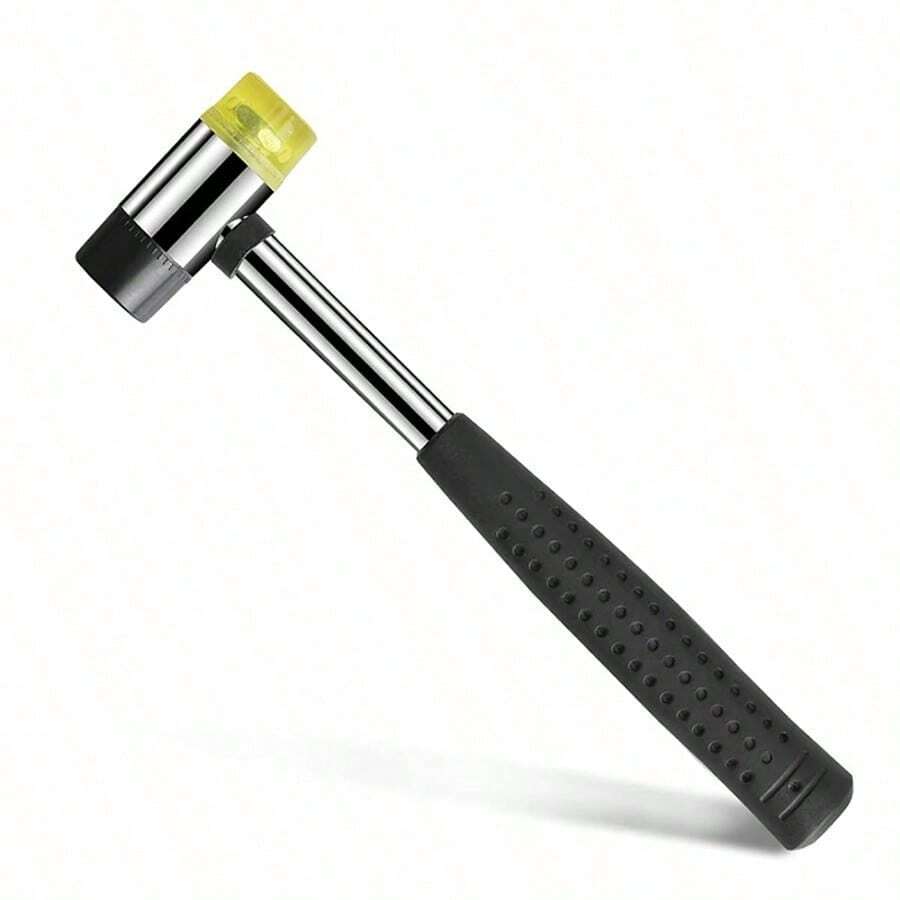 Double-Headed Rubber Mallet Soft Strike Non-Marking Hammer Tool With Steel Handle For Flooring, Tents, Furniture, DIY Crafts - Multi-color - View 1