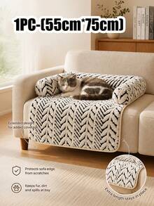 Cat & Dog Sofa Bed, Plush Pet Sofa Bed With Cushion, Indoor Cat & Puppy Non-Slip Furniture Protector - Multicolor - View 14
