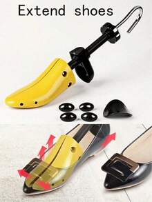 1pc Adjustable Shoe Stretcher For Men And Women, Expandable Width, Anti-Wrinkle, Universal - Yellow - View 1