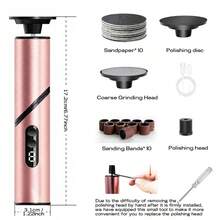 Foldable Electric Foot File, Rechargeable Handheld Foot Dead Skin Remover, 9-Speed Adjustable, Multi-Function Personal Foot Polisher, Portable Callus Removal Tool For Home And Nail Salon, Foot Care Tool For Men And Women - Multicolor - View 7