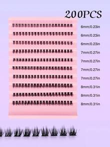 Asiteo 200 Pcs Lower Lashes Natural Bottom Lashes Soft Wispy Suitable Daily Makeup,For Beginners Easy To Use Salon-Quality Long-Lasting False Eyelash Extensions - C - View 4